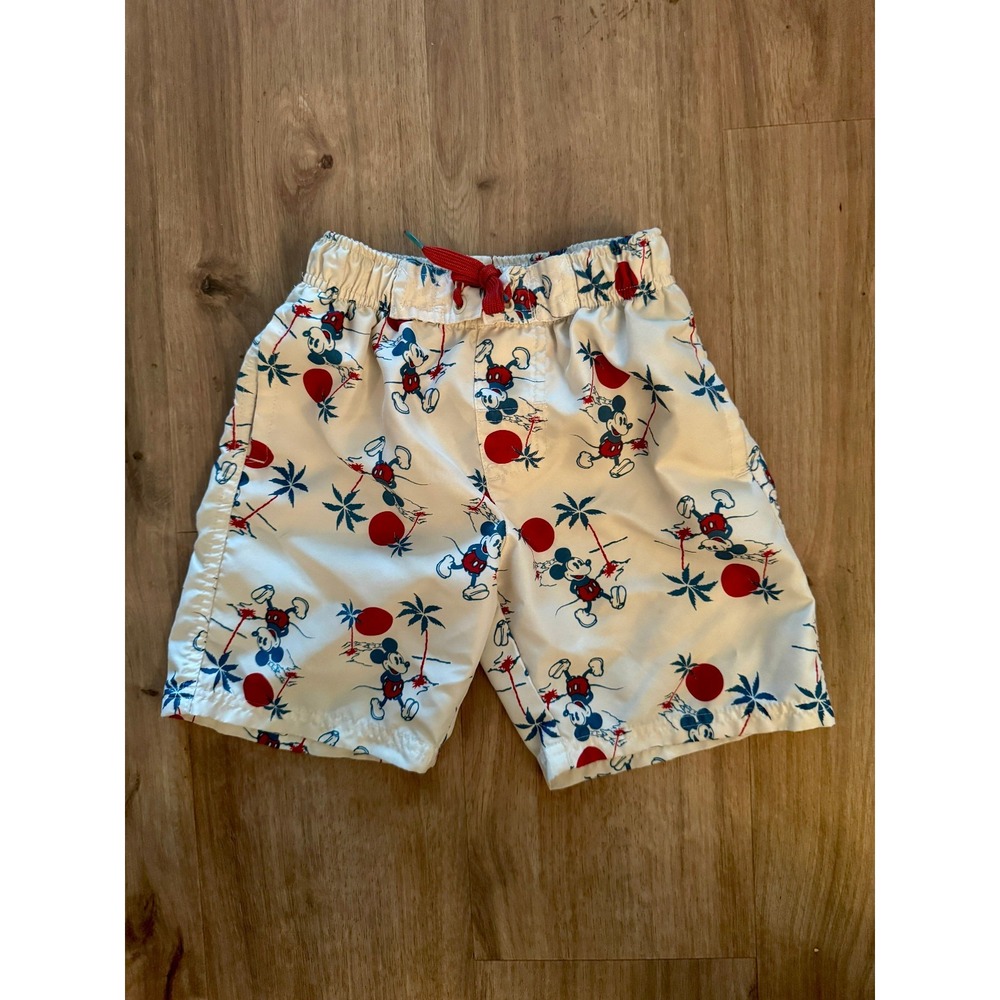 Junk Food Disney Mickey Mouse Boys Size S Swimming‎ Trunks Pockets Strawstring